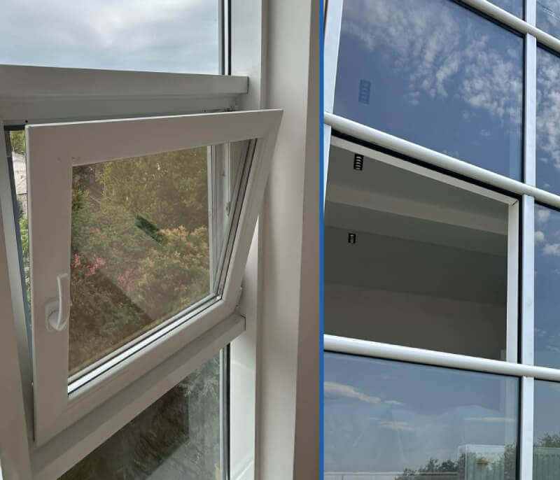 Înlocuirea sticlei de tip vitralii aluminiu